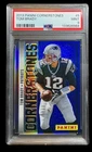 2013 panini prizm #5 tom brady; hot box blue SP cornerstones prizms PSA 9
