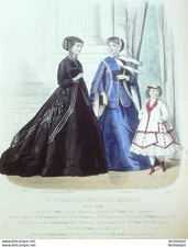 J.Dames & Demoiselles 1859 Fashion Engraving # 833 (Old Fashion Plate)