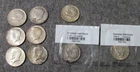 9- 40% Silver Kennedy Half Dollars      Coins