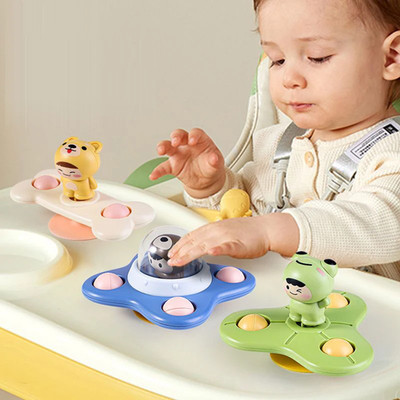 1 Pcs   Montessori Suction Cup Spinner Toys - Toddler Sensory Early Education