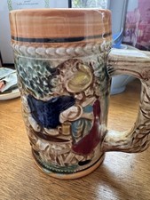Miniature Ceramic Stein Vintage German Style Beer Mug Small Tankard Collectible