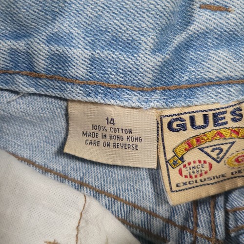 Vtg GUESS Jeans Girl's 14 High Rise Tapered Leg Denim Grunge Cowgirl Western - Picture 24 of 24