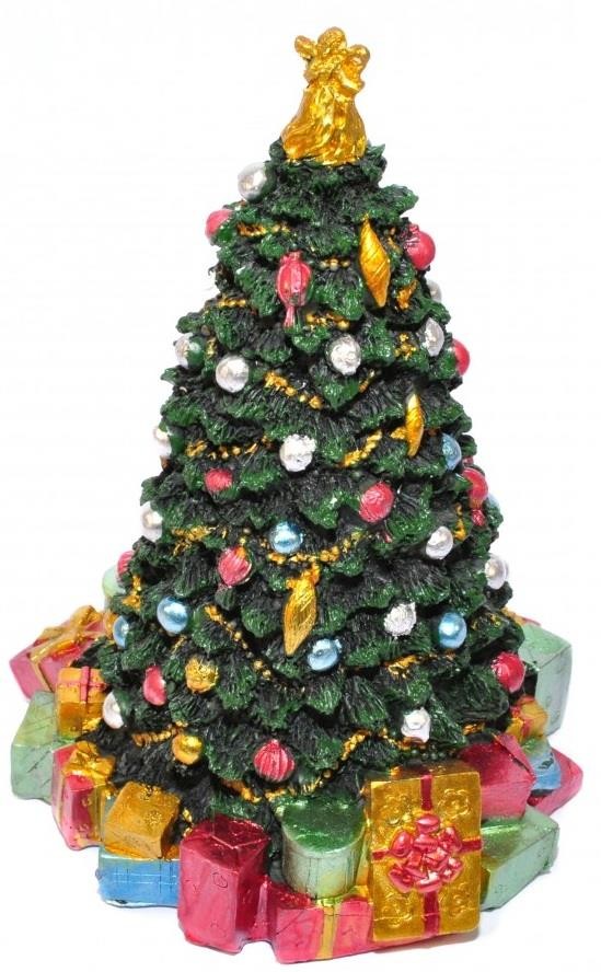 Dolls House Decorated Christmas Tree with Presents Miniature Ornament Accessory