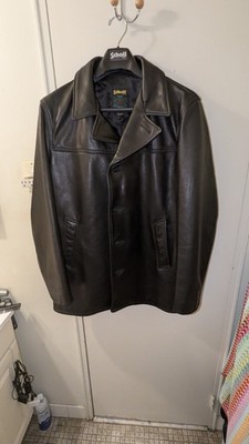 Schott NYC 564 Car Coat Pebbled Cowhide Leather Jacket Size XL | eBay