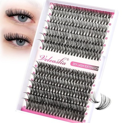 Veleasha Lash Clusters DIY Wimpernerweiterungen 30D+40D Einzel Wimpern 266Stück