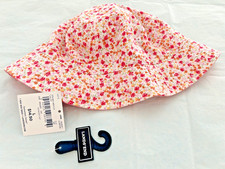 NWT Baby Toddler Reversable Sun Hat, Land's End Kids Liberty Print, Pink Bucket