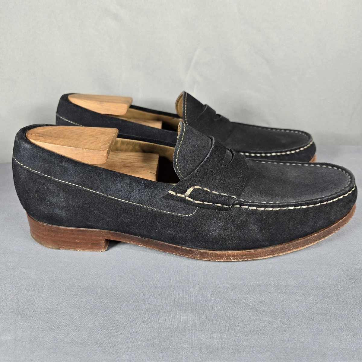 Johnston & Murphy Black Leather Sheepskin Loafers Men\'s Size 8M Casual Shoes Johnston & Murphy sheepskin loafers made for the man who  main image 2
