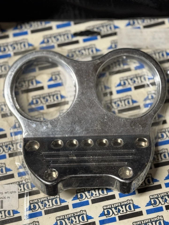 NOS Dual Gauge Top Clamp For Most Harley Risers - Image 2 of 4