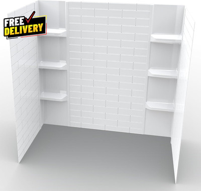 Lightweight Polystyrene Tub Wall Surround D32 X W60 X H58 - Waterproof, Easy-To-