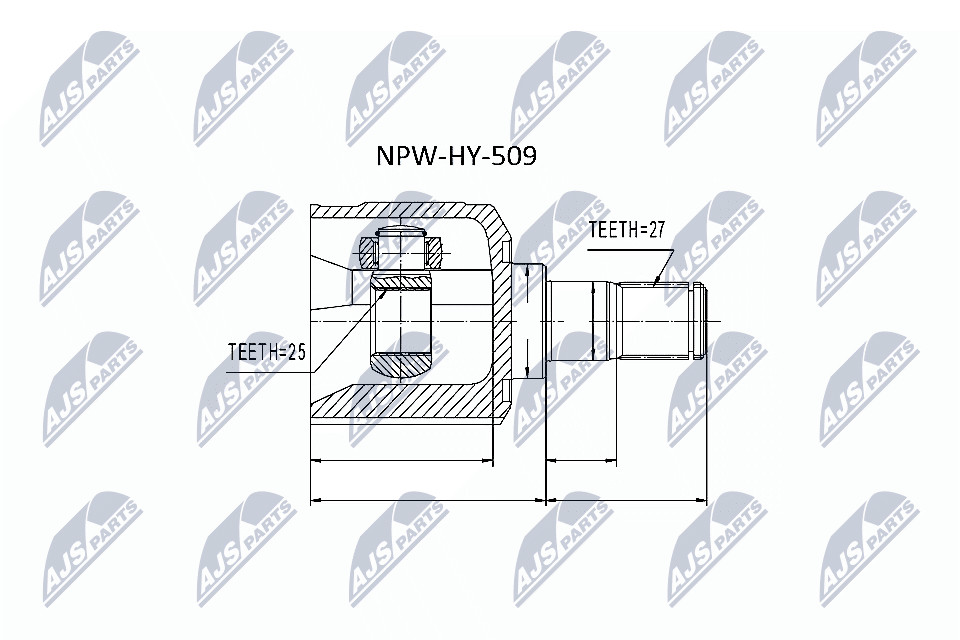 JOINT KIT DRIVE SHAFT NPW-HY-509 FOR HYUNDAI SONATA TUCSON/SUV/Van G4KC 2.4L - Image 10