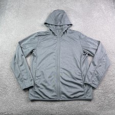 Uniqlo Hoodie Womens Large Grey Midweight Full Zip Hooded Sweatshirt
