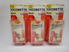 Nicorette Fruit Chill 4mg Coated Gum 3X20 60 Pieces - NEW - Pocket Packs 05/28