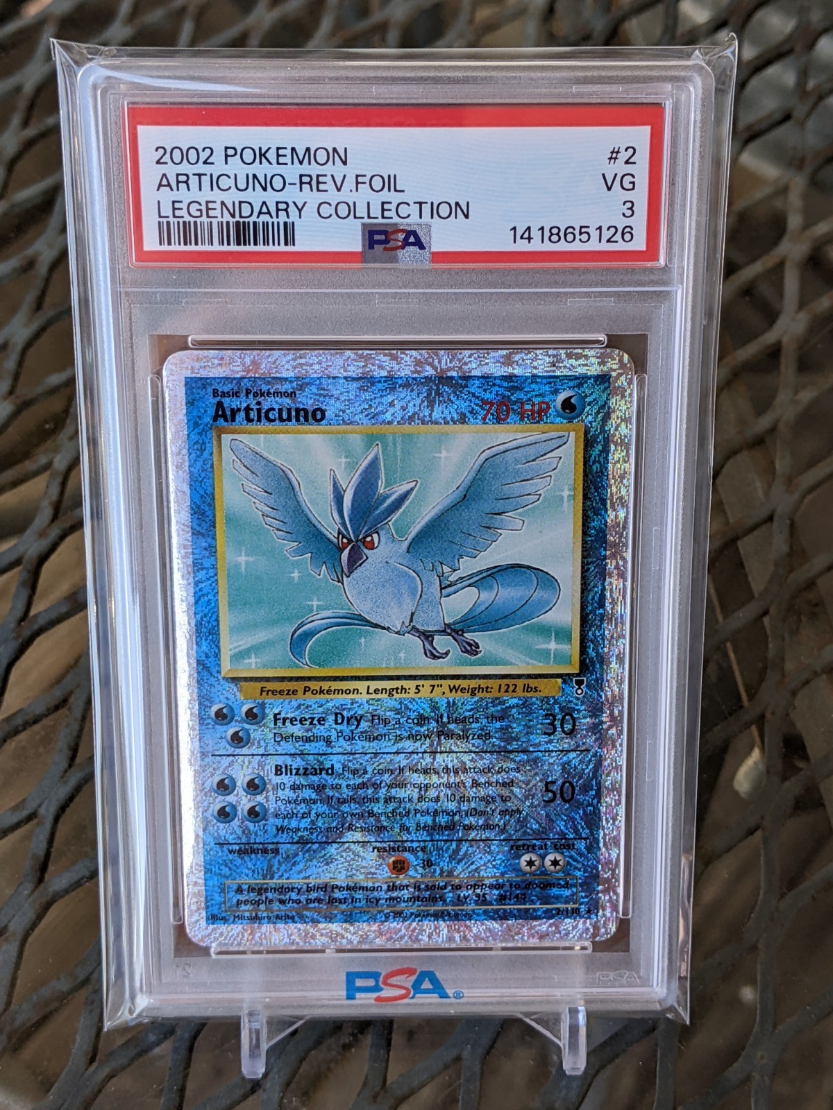 Pokemon Legendary Collection Reverse Holo Articuno #2/110 PSA 3 VG