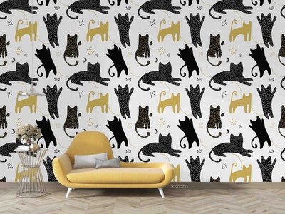3D Cartoon Animal Cat Pattern Wall Murals Wallpaper Murals Wall Sticker 7