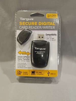 Targus Secure Digital USB 2.0 Card Reader/Writer with Cable - PC/Mac High Speed