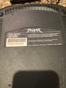 Atari Jaguar Console w/controller , OEM power, RF cable Cybermorph game