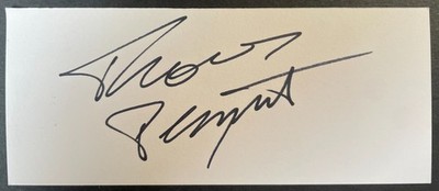 Thomas Pesquet Signed Autograph Signature White Index Card ESA Astronaut Space