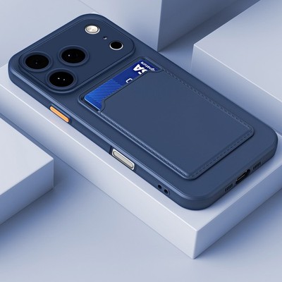 Hülle für iPhone 17 16 15 Pro Max 14 13 12 11 TPU-Schutzhülle Kreditkartenfach