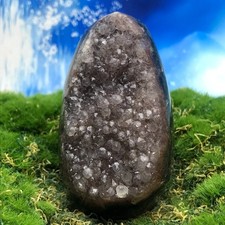 Raro esemplare minerale cristallo geode ametista 180 g forma libera guarigione Reiki