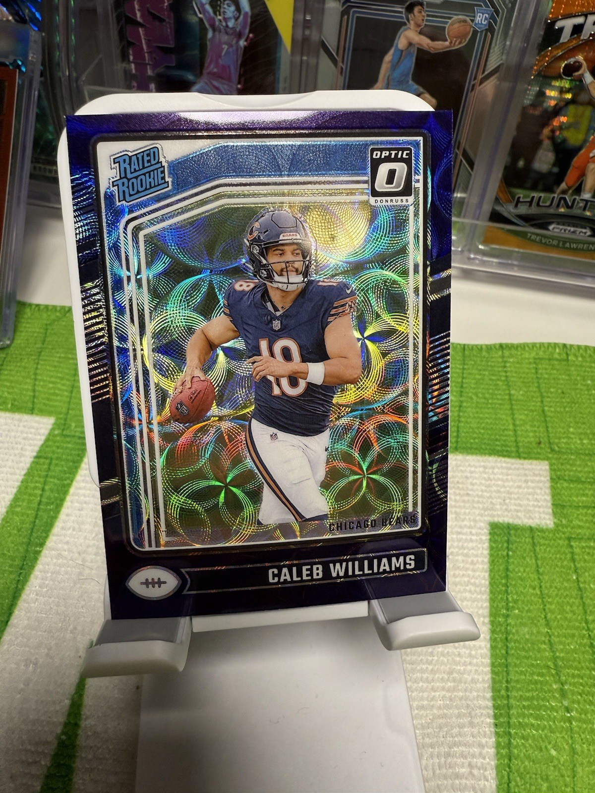 2024 Panini Optic - Rated Rookie Caleb Williams #201 Purple Scope Prizm (RC)