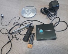 KENWOOD DMC-S55 Black Portable MiniDisc MDLP Player w/Accessories Tested Working