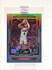 JALEN GREEN 2024-25 PANINI ONE AND ONE BASKETBALL BLUE ROCKETS /35 Q4935