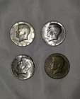 Lot of 4 1968 D & 1969 D Kennedy Silver Half Dollars Circulated