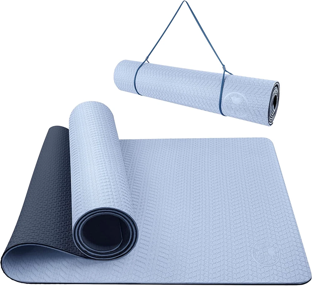 Non-slip eco-friendly thick yoga mat for hot yoga and pilates, anti-tear and durable