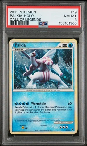 2011 POKEMON CALL OF LEGENDS #19 PALKIA-HOLO PSA 8
