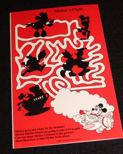 Disneyland 1988 MENU Carnation Ice Cream Parlor Walt Disney History Vault - Picture 4 of 6