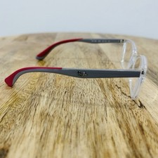RAY-BAN JUNIOR RB 1586 3832 CLEAR GREY RED AUTHENTIC FRAMES EYEGLASSES 49-16-130