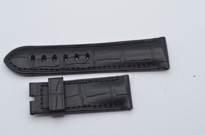 OFFICINE PANERAI LEDER ARMBAND 24MM FÜR DORNSCHLIESSE 22MM SCHWARZ NEU 24-22 XS