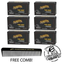 Suavecito Shower Bar Body Soap Original With Charcoal - 6 Pack