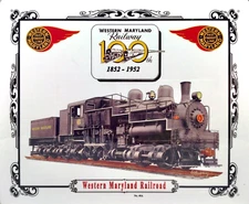 WESTERN MARYLAND SHAY 6 RAILROAD TIN SIGN / Train Art / Collectible Signs