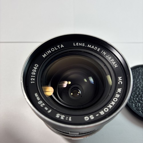 Minolta Wide Angle Rokkor SG 1:3.5 f=28mm Prime Camera Lens Works!!! - Picture 4 of 9