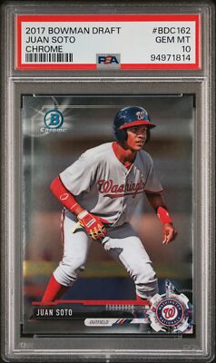 PSA 10 JUAN SOTO 2017 Bowman Chrome Draft Nationals/Mets Rookie