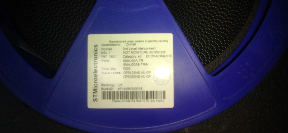 4180Stück SMAJ30A-TR Diode 400W 30V 36A Unidirektional STMicroelectronic SMDDO21 - Bild 2 von 3