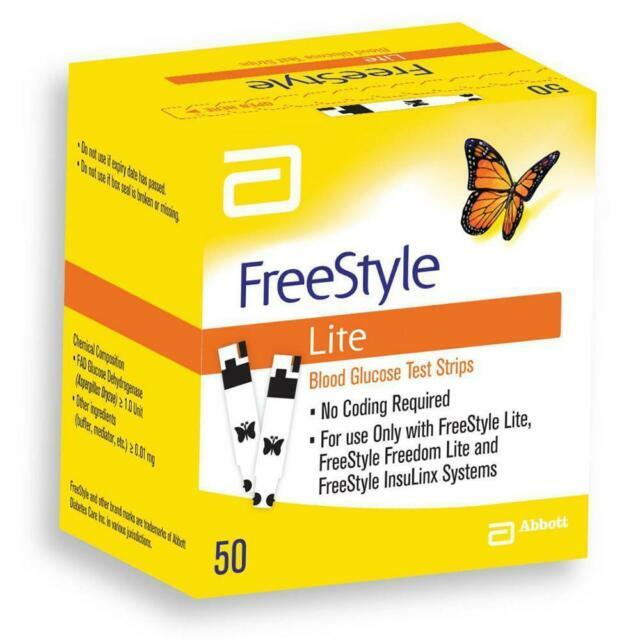 Freestyle Lite Blood Glucose Test - 50 Strips