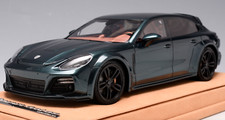 118 Ab Models Porsche Panamera Gt Techart In Dark Green On Suede Base