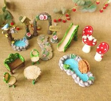 Enchanted Garden Woodland Miniature World Fairy Forest Dolls House Accessories