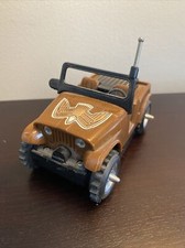 Hong Kong 80  s Vintage Brown Flip Over Car 4 Wheel Drive Jeep CJ7 - Works