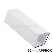 Rainwater Downpipe 1 Metre Lengths WHITE Square or Round 68mm Pipe *FAST DEL*