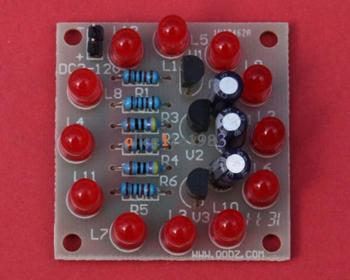 5pz Kit Fai Da Te Rosso Suite Lampade Circolari 12PZ LED Produzione Elettronica Fai Da Te Divertimento - Foto 2 di 6