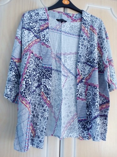 Peacocks Cardigan Ladies kimono blouse blazer top Size 12-14 - Picture 6 of 8