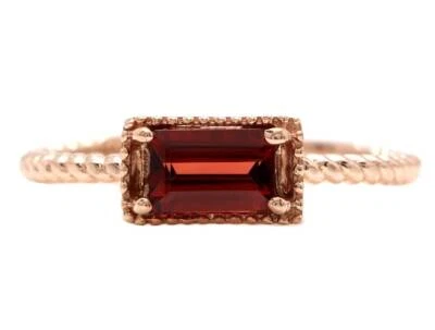 0.70 Karat Natürlich Red Garnet Edelstein Massiv 10k Rotgold Ring Hochzeit Gift - Bild 1 von 4