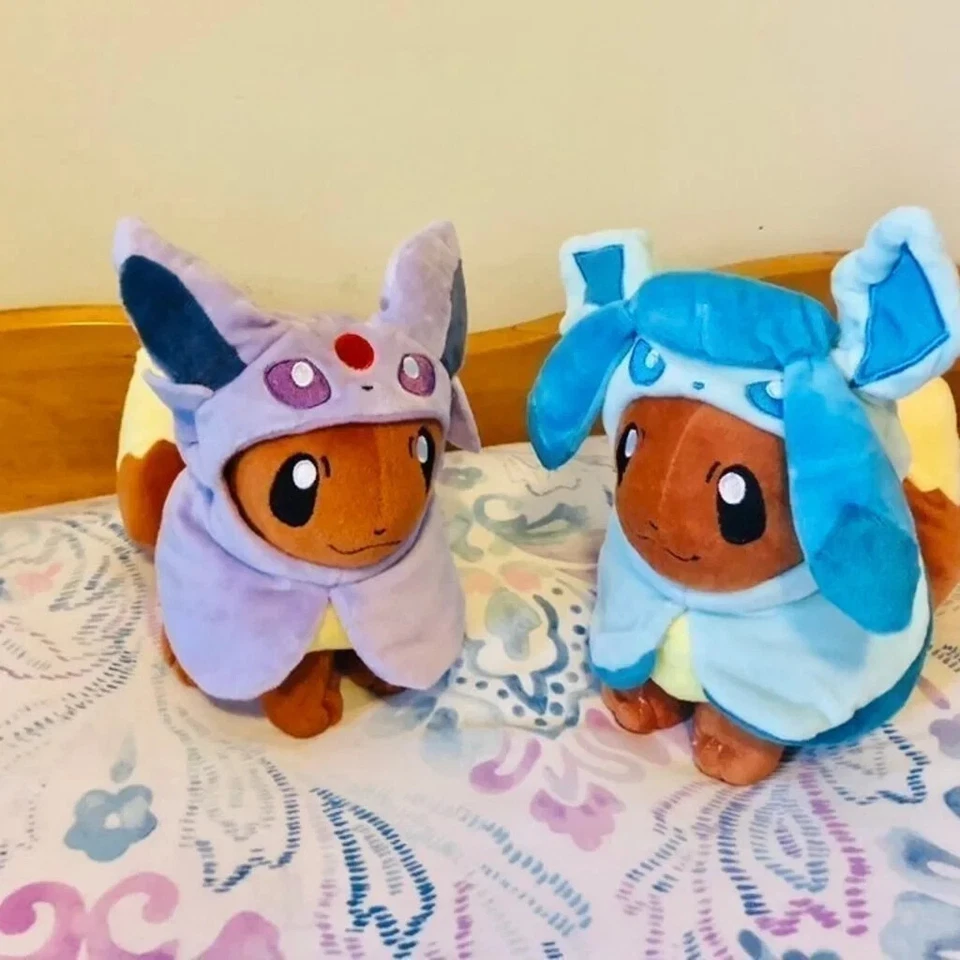 (6) NEW Pokemon Plush Eevee Poncho Set Evolution Switch Nintendo 8in Game Anime - Image 2 of 4