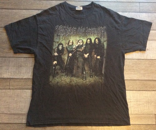 Vintage 2003 Black Cradle of Filth Double Graphic T-shirt L