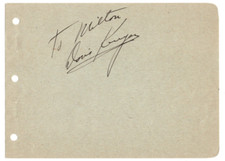 Doris Kenyon Vintage 1940s Signed Album Page / Autographed Actress