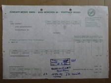 ZÜNDAPP  MOFA 25 Bergsteiger  original  RECHNUNG 1976