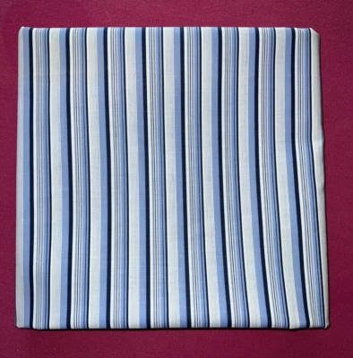 coupon tissu ancien pur coton rayures bleues larg 80 cm x H 400 cm réf B908 - Photo 1/4